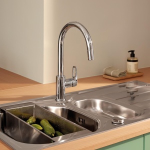 Robinet de bucatarie GROHE StartLoop, crom, cu dus retractabil, 360 rotire - Img 8