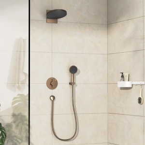 Robinet de dus hansgrohe DuoTurn S, 2 functii, bronz periat - Img 9