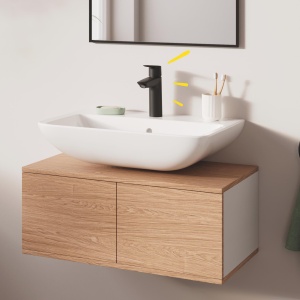 Robinet pentru baie GROHE Start, negru, cu sistem de economisire a apei, 19 cm - Img 2