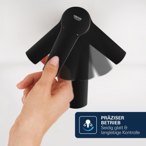 Robinet pentru chiuveta GROHE Dice, mattschwarz, 27cm, economisire apa - Img 9
