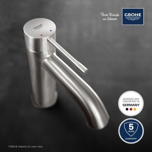 Robinet pentru chiuveta GROHE Essence, inox, 17cm, tehnologie economisire apa - Img 2