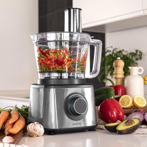 Robot de bucatarie Cecotec Paprika 1300, putere 2000W, otel inoxidabil, bol 3,5 l, 2 viteze, 3 discuri de taiere, 1 cutit pentru tocat si 1 pentru framantare - Img 5