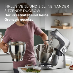Robot de bucatarie Kenwood Titanium Chef Baker XL, 1200 W, 7L, Argintiu - Img 2