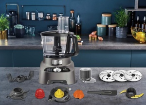 Robot de bucatarie multifunctional Moulinex FP825E10, 1000 W, 2 litri, 10 accesorii - Img 5