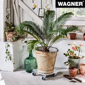 Rola pentru plante WAGNER Alaska 29 x 29 cm, aluminiu, 100 kg, 4 roti - Img 3