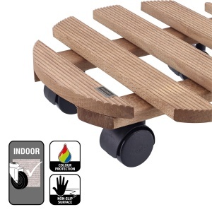 Rola pentru plante WAGNER COUNTRY, 30 cm, din lemn masiv, capacitate 100 kg - Img 4