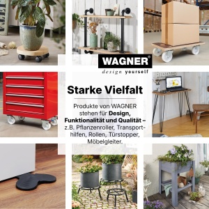 Rola pentru plante WAGNER Sun City Basic, 32-46 cm, 100 kg, 4 roti - Img 6