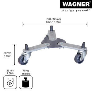 Rola pentru plante WAGNER Sun City SMALL, 75 kg, din otel, 22-33 cm - Img 2