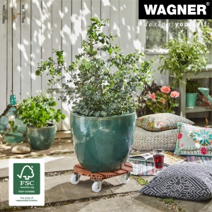 Rola pentru plante WAGNER WPC 38,5 cm, terracotta, 150 kg - Img 2