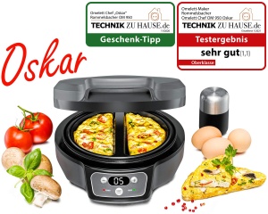 ROMMELSBACHER Omelette Chef OM 950 - Carcasa Cool Touch adancimi de coacere pentru 2 omlete acoperire antiaderenta cronometru de 20 min afisaj LED lam - Img 2