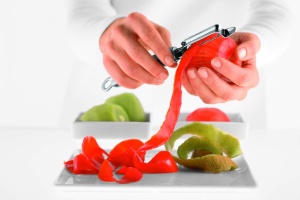 Rosle Curatator Tomate si Kiwi Otel Inoxidabil Lama Dubla Ascutita Argintiu - Img 4