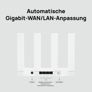 Router HUAWEI WiFi AX3 New, Wi-Fi 6, viteza 3000 Mbits, alb - Img 7