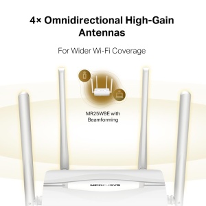 Router Wi-Fi 7 Mercusys MR25WBE, Dual-Band 3600 Mbps, 4 Porturi Gigabit, Alb - Img 5