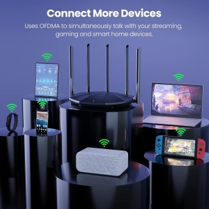 Router WiFi 6 Tenda RX2 Pro, Dualband, 1501 Mbits, 5 antene 6dBi, Negru - Img 5