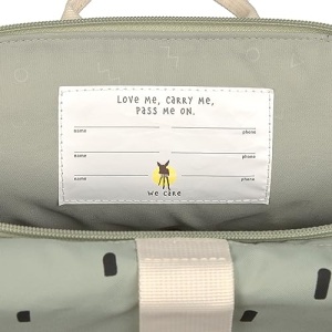 Rucsac pentru gradinita LASSIG Rucsac pentru copii Rolltop cu curea de piept hidrofug, 11 litri/Mini Rucsac Rolltop Happy Prints Olive - Img 3