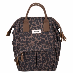 Rucsac pentru schimbat scutece BEABA Wellington, leopard, cu multe compartimente