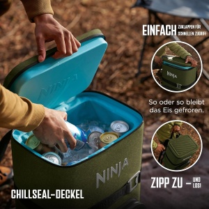 Rucsac racitor Ninja FrostVault Go 17L, 24 doze, culoare oliv - Img 4