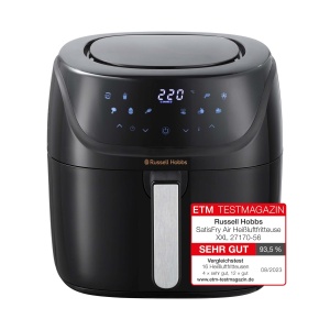 Russell Hobbs Air Fryer XXL 8L Rapid AirFryer [carcasa compacta, 7 functii de gatit, 10 programe] SatisFry (poate fi spalat in masina de spalat vase, max 220degC, friteuza fara ulei, gratar, coacere, prajire) 27170-56