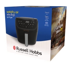 Russell Hobbs Air Fryer XXL 8L Rapid AirFryer [carcasa compacta, 7 functii de gatit, 10 programe] SatisFry (poate fi spalat in masina de spalat vase, max 220degC, friteuza fara ulei, gratar, coacere, prajire) 27170-56 - Img 11