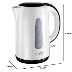 Russell Hobbs Kettle [1,7l, 2200W] My Breakfast (element de incalzire ascuns, filtru de calcar detasabil, oprire automata a gatitului, indicator extern al nivelului apei, deschidere automata a capacului)Ceainic 25070-70 - Img 6
