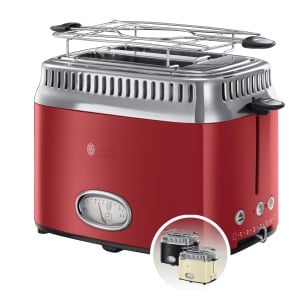 Russell Hobbs Retro Toaster 21680-56 Rosu 1300W Functie Lift and Look