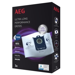 Sac aspirator AEG GR210S Ultra Long Performance 3 bucati 5L Filtrare avansata