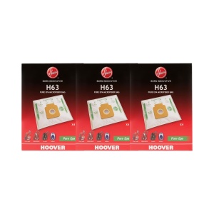 Sac aspirator Hoover H63, microfibra, 3 seturi x 4 bucati, filtru Pure EPA, compatibil cu aspiratoare Hoover