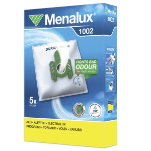 Sac de aspirator Menalux 1002, 5 bucati, sintetic, putere mare de absorbtie, anti-miros