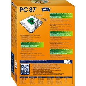Sac de aspirator Swirl PC 87 EcoPor, 4 bucati, filtrare 99,99 praf si alergeni - Img 2