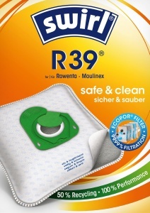 Sac de aspirator Swirl R 39 EcoPor, 10 bucati, filtru 99,99 eficient