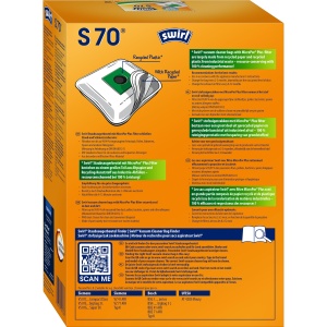 Sac de aspirator Swirl S 70 EcoPor, 4 bucati, filtrare 99,99, material reciclabil - Img 2
