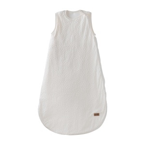 Sac de dormit pentru copii Roba Seashells Oyster 90 cm, din bumbac bio, alb