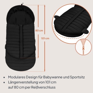 Sac de iarna Lionelo Oli pentru carucior Universal pentru buggy si babywanne, impermeabil - Img 2