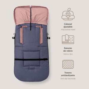 Sac de iarna universal Interbaby pentru carucior, roz, material antialergic - Img 3