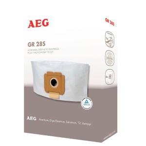 Sac vacuum AEG GR28S, 4 saci sintetici, 1 microfiltru, putere de aspirare ridicata