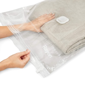 Sac Vacuum Rayen XXL 90 x 130 cm, Transparent, Protectie pentru Haine - Img 3