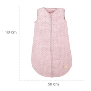 Sacul de dormit Roba Lil Planet 90 cm bumbac organic GOTS culoare rozmauve - Img 4