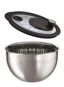 Salatiera ROSLE cu Kurbel, inox 1810, 24 cm, 5.4 litri