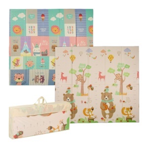 Saltea de joaca pliabila Relaxdays, 200 x 180 cm, cu motive colorate
