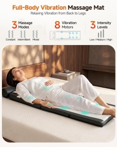 Saltea de Masaj Snailax, Shiatsu, 3 nivele viteza, 8 motoare, cu incalzire - Img 7