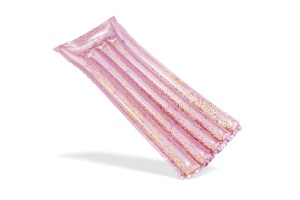 Saltea gonflabila Intex 171x53x15 cm, 100 kg, roz cu glitter - Img 4