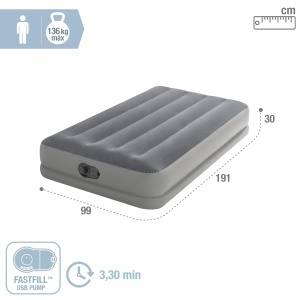 Saltea gonflabila Intex DuraBeam 1 persoana 99x191x30 cm, USB, 136 kg - Img 5