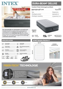 Saltea gonflabila Intex Twin Comfort-Plush 99x191 cm, cu pompa electrica, 300 kg - Img 2