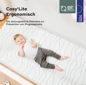Saltea pentru copii Babymoov CosyLite 70x140cm - 10cm grosime, suport ergonomic - Img 2