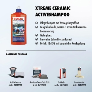Sampon activ ceramic SONAX XTREME, 500 ml, curatare intensa, protectie durabila - Img 3