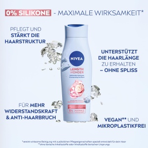 Sampon NIVEA Length Wonder 250 ml cu Niacinamid si Sheabutter pentru par lung - Img 3