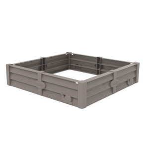 SandBox Smoby 2-in-1 Square Garden - 76x76 cm, Plastic reciclat, Cu fund