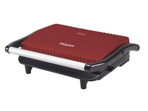 Sandwich maker pentru prajitor de paine BEPER P101TOS002 850W placa antiaderenta maner termoizolant rosu - Img 3