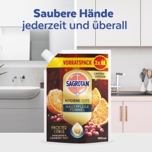 Sapun lichid Sagrotan Frosty Citrus, 6 x 500 ml, editie limitata - Img 5