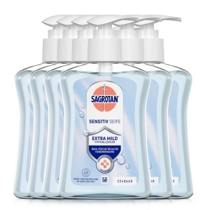 Sapun lichid Sagrotan Sensitiv 6 x 250 ml, formula hidratanta, delicat cu pielea